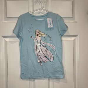 Kids Disney Frozen‎ II Elsa Light Blue TShirt Size 7